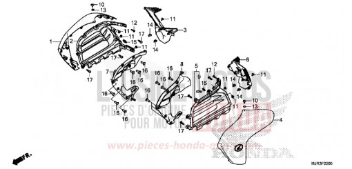 CAPOT RADIATEUR GL1800CF de 2015